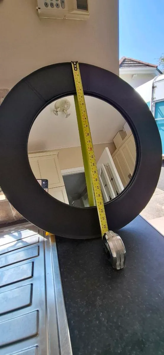 Leather bound mirror