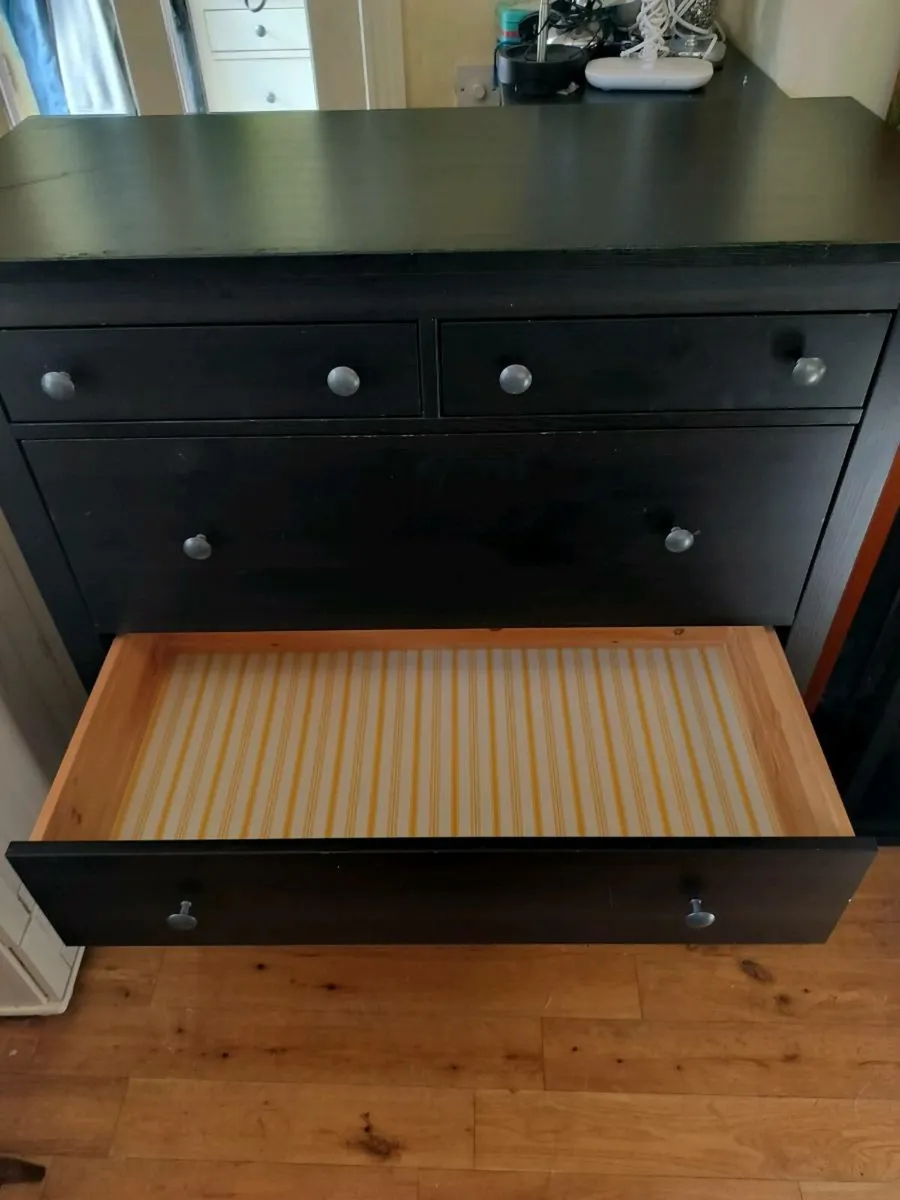 Chest of 6 drawers Hemnes black-brown - Image 4