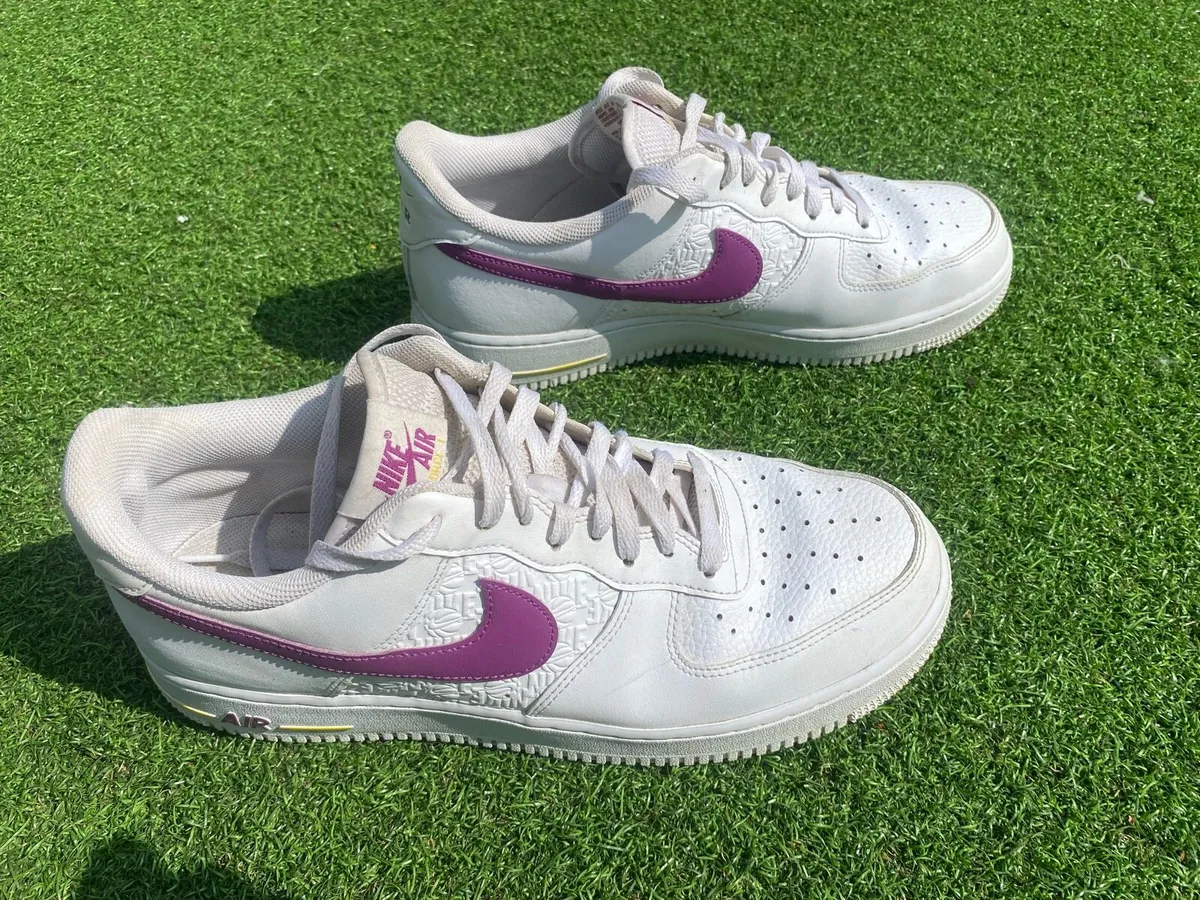 Nike Air force 1 White/Bold Berry/Speed Yellow - Image 2