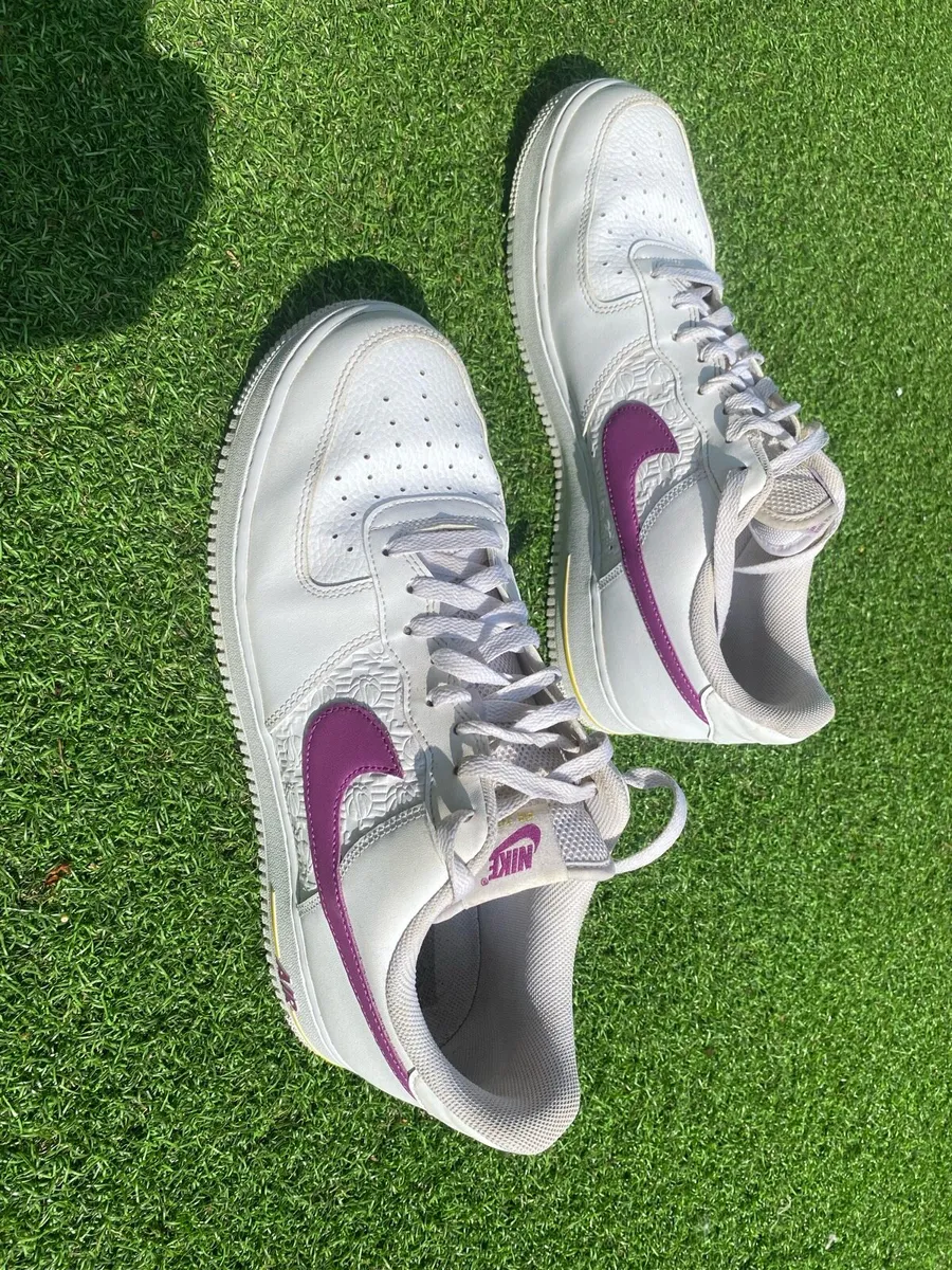 Nike Air force 1 White/Bold Berry/Speed Yellow - Image 4