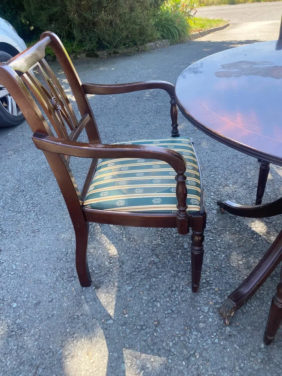 Rosewood table and chairs - Image 2