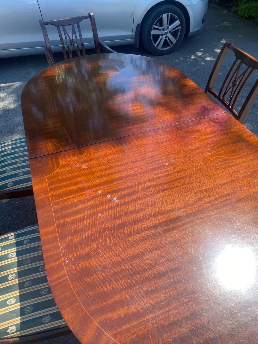 Rosewood table and chairs - Image 3