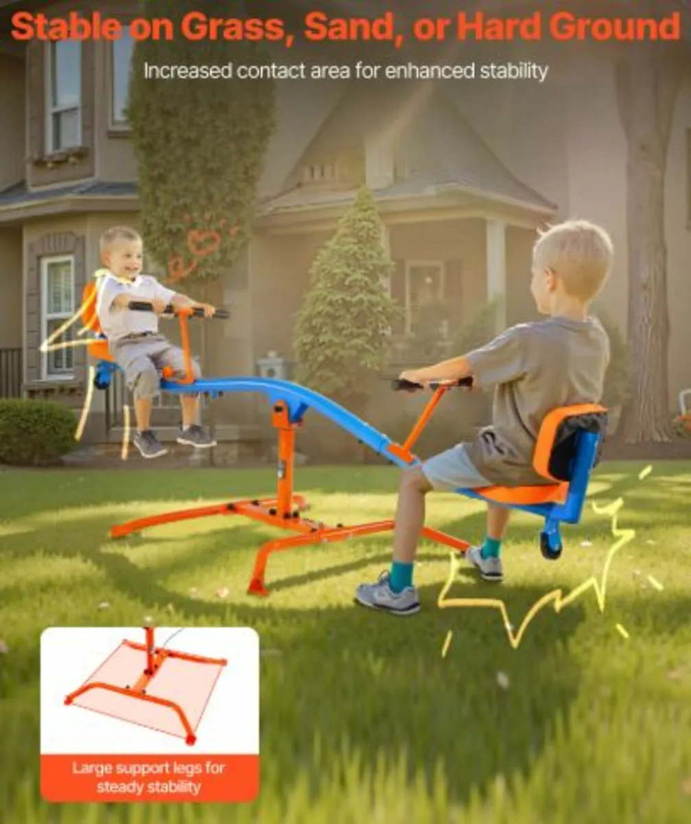 Kids Seesaw 300 lbs Capacity 360 Degrees Rotating - Image 3