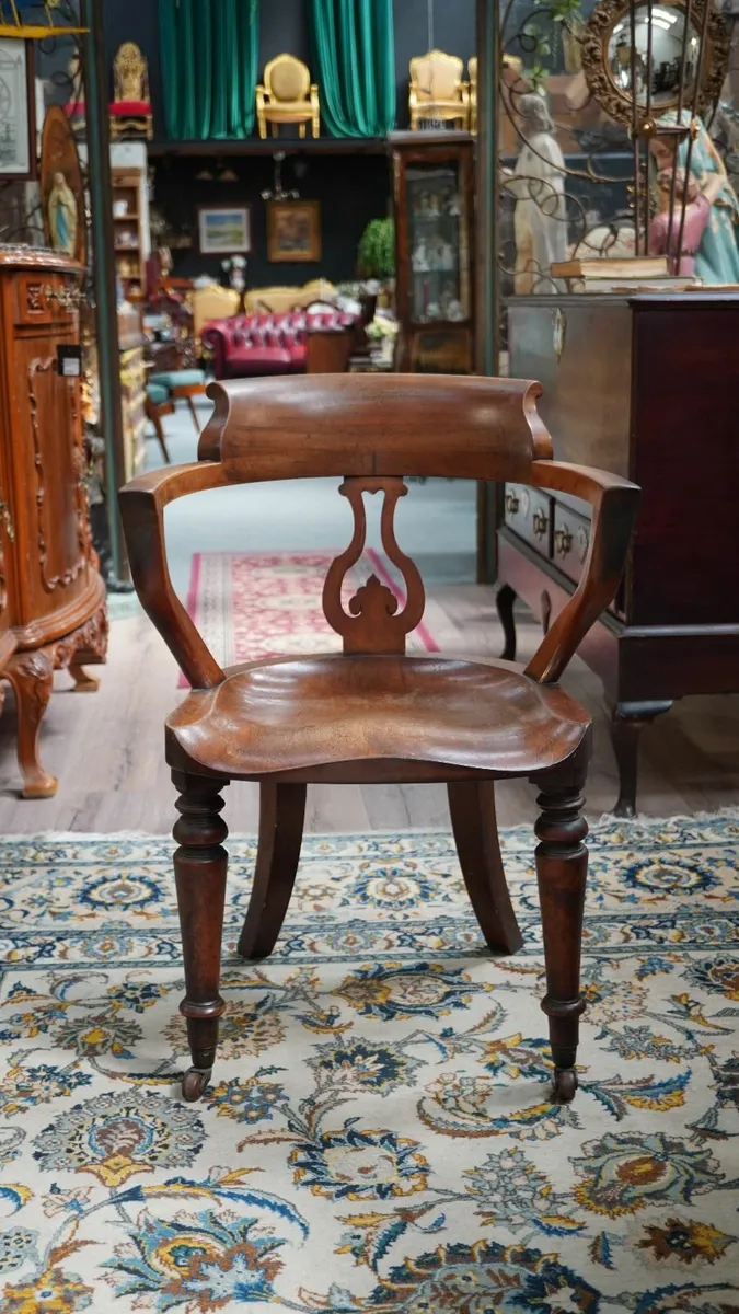 🪑 Antique Victorian Captain’s Chair - Image 1