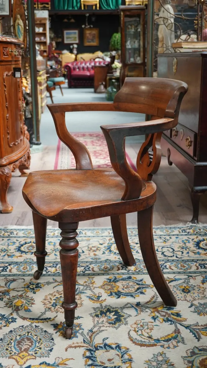 🪑 Antique Victorian Captain’s Chair - Image 2