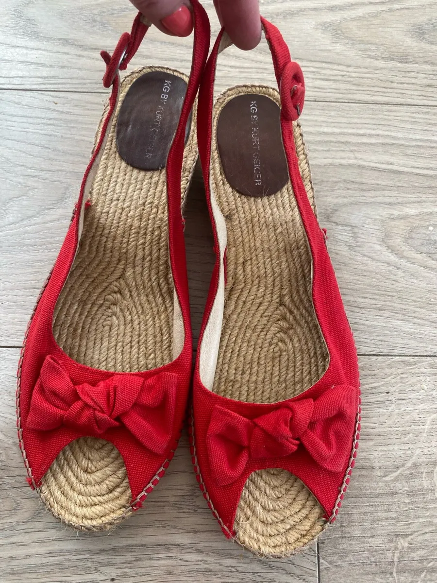 Red Espadrille sandles KG by Kurt Geiger - Image 1