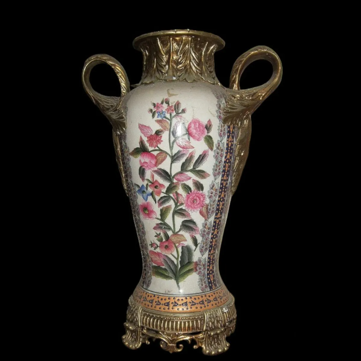 Vintage Substantial Floral Vase - Image 3