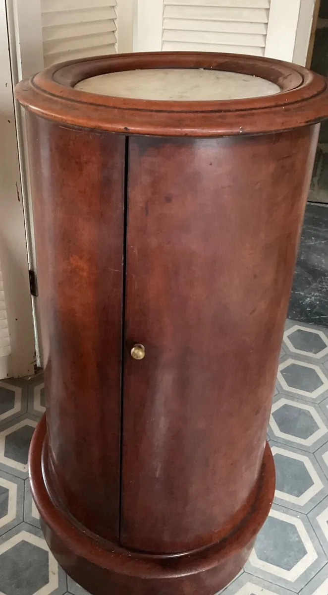 Victorian antique cylinder cabinet - Image 2