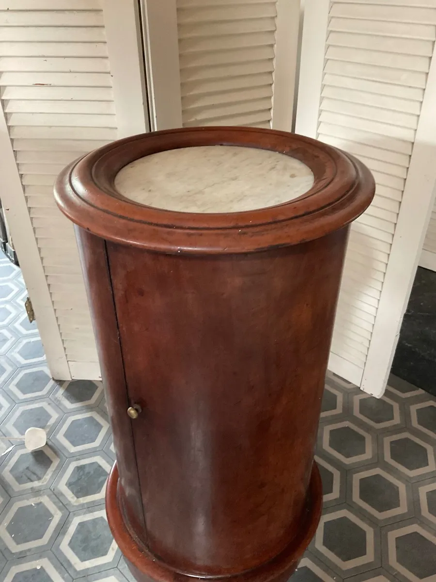 Victorian antique cylinder cabinet - Image 4