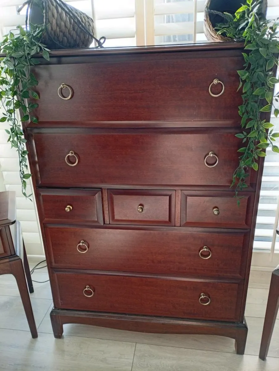 Mid century stag minstrel tallboy and 2 matching b - Image 2