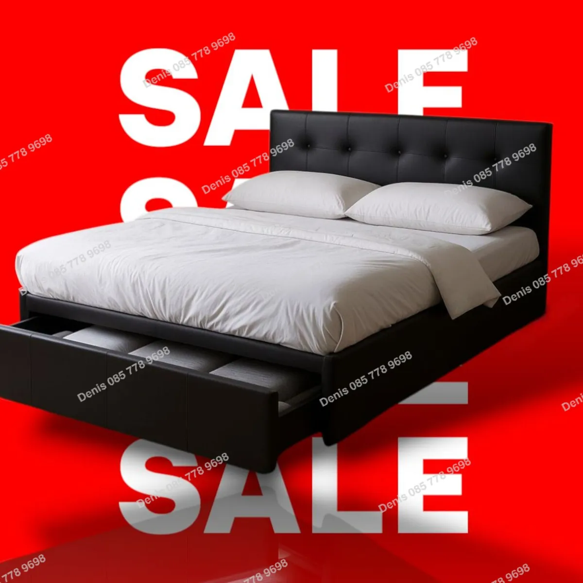 New King (5ft) Brown Storage Bedframes - Image 1