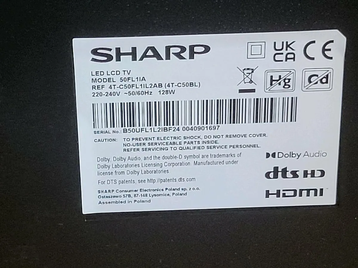 Smart tv 50inch 4k android sharp smart tv - Image 2