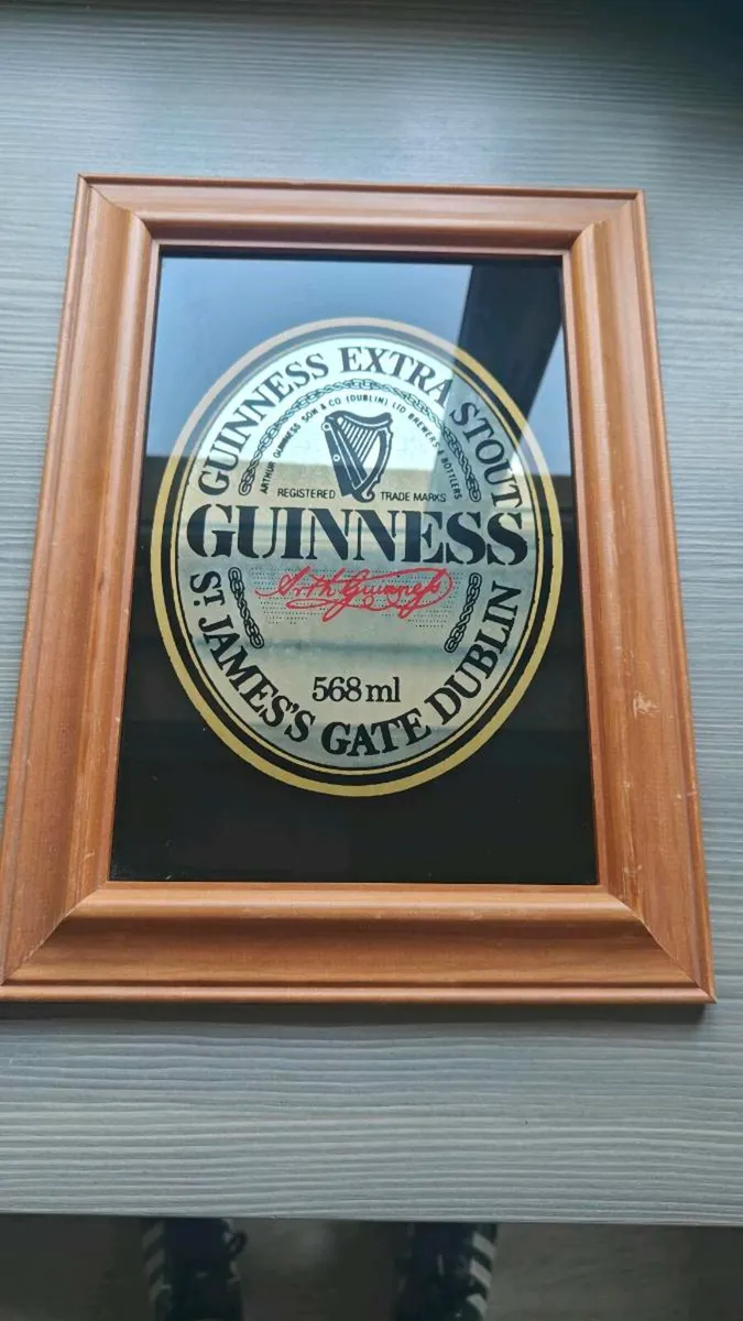 Genuine Guinness mirror sign - Image 2