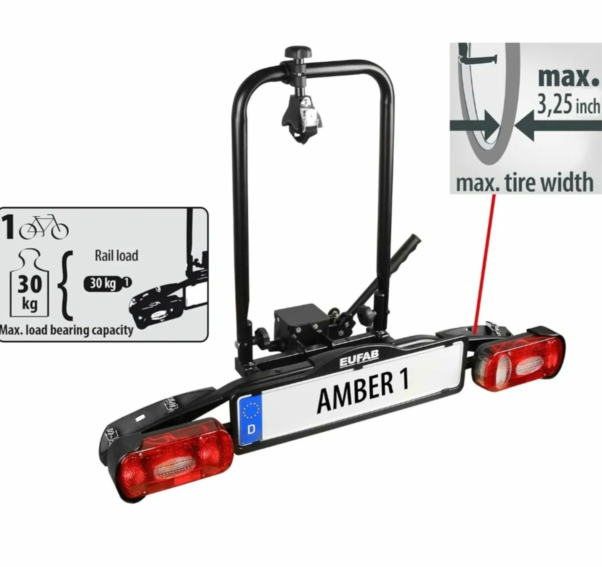 Bicycle Carrier EUFAB 11559 AMBER 1 - Image 1