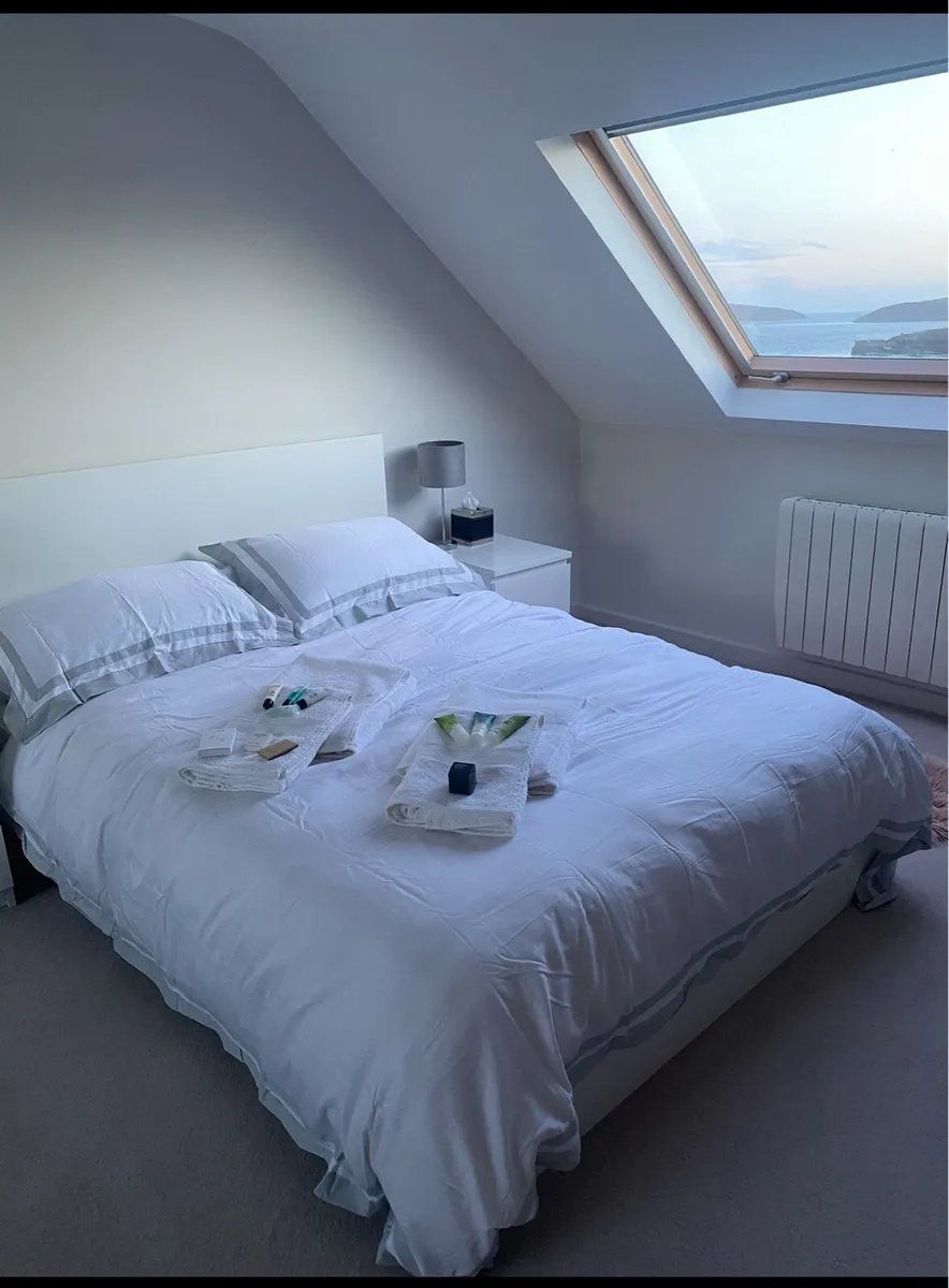 RESERVED IKEA King white bed frame - Image 2