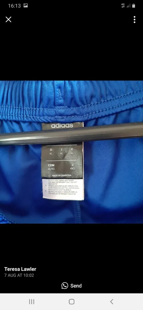 New mens Adidas top 2XL and shorts XL set - Image 4