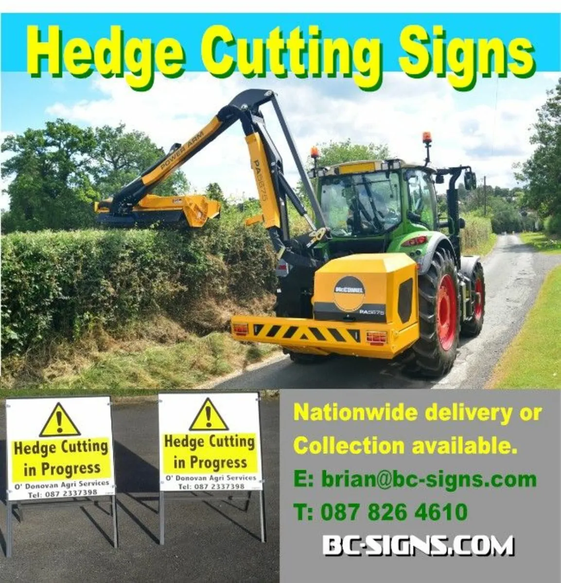 Hedge Cutting Road Signs for sale! - Image 1