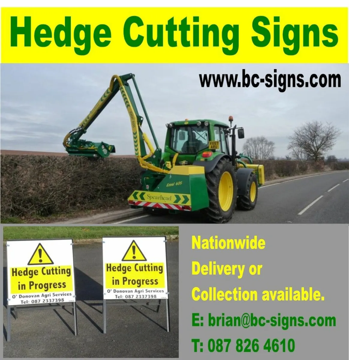 Hedge Cutting Road Signs for sale! - Image 3