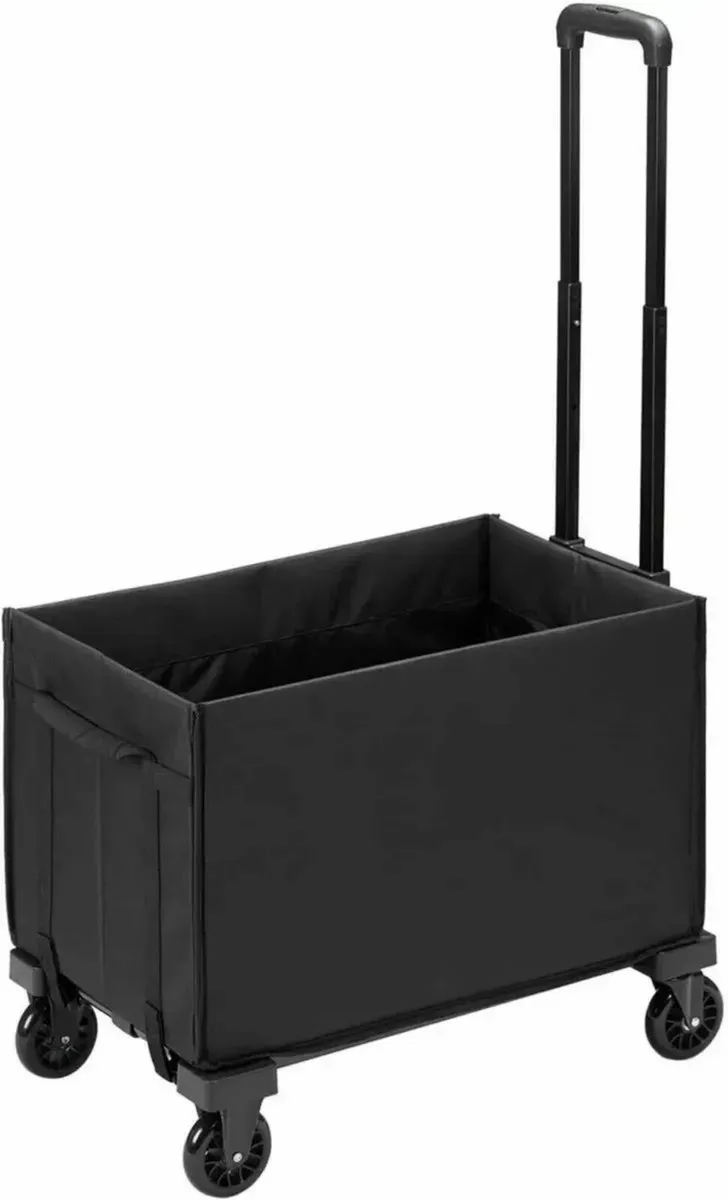 Hand truck with bag for heavy-duty shopping use - Image 1