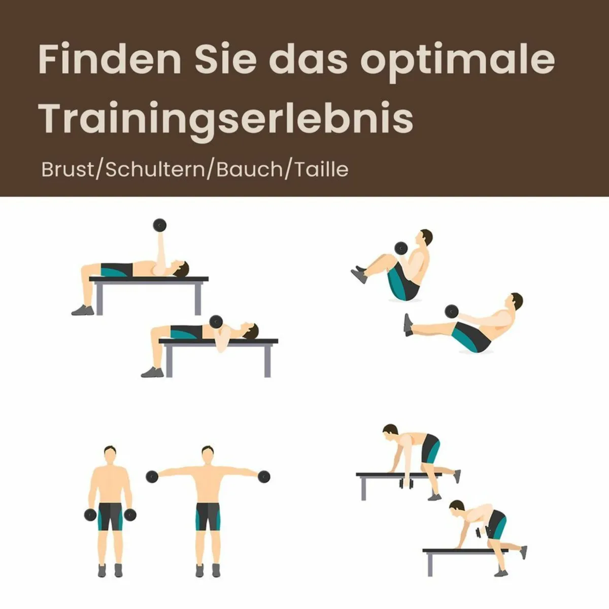 Dumbbell Set 2 x 15 kg Total 30kg - Image 2