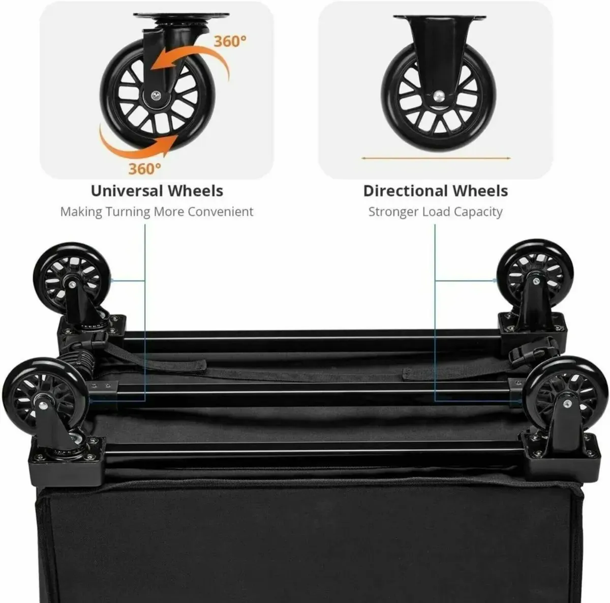Hand truck with bag for heavy-duty shopping use - Image 3