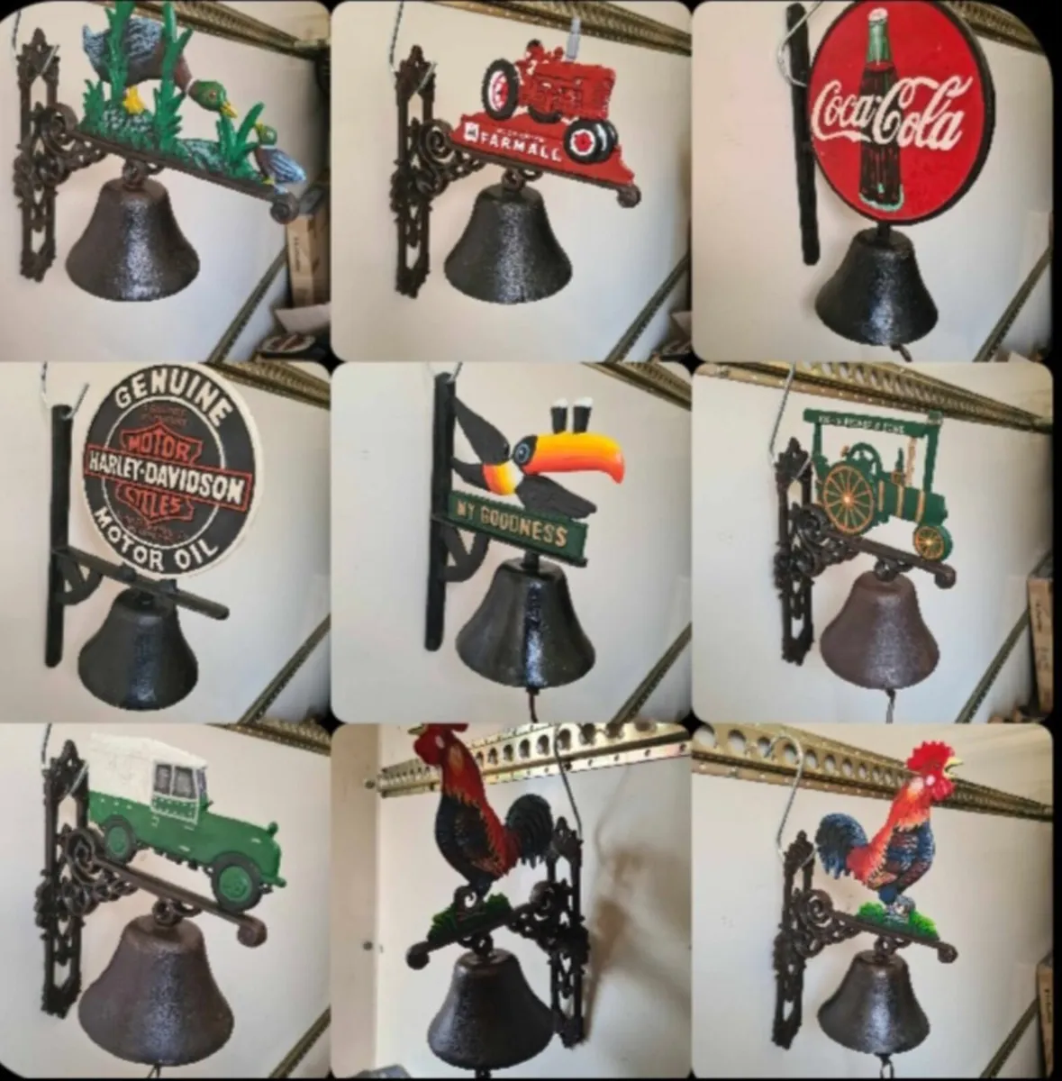 Selection of cast iron bells
