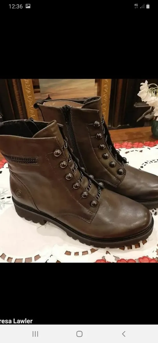 Brand new Remonte olive green boots Size 5/38 - Image 1