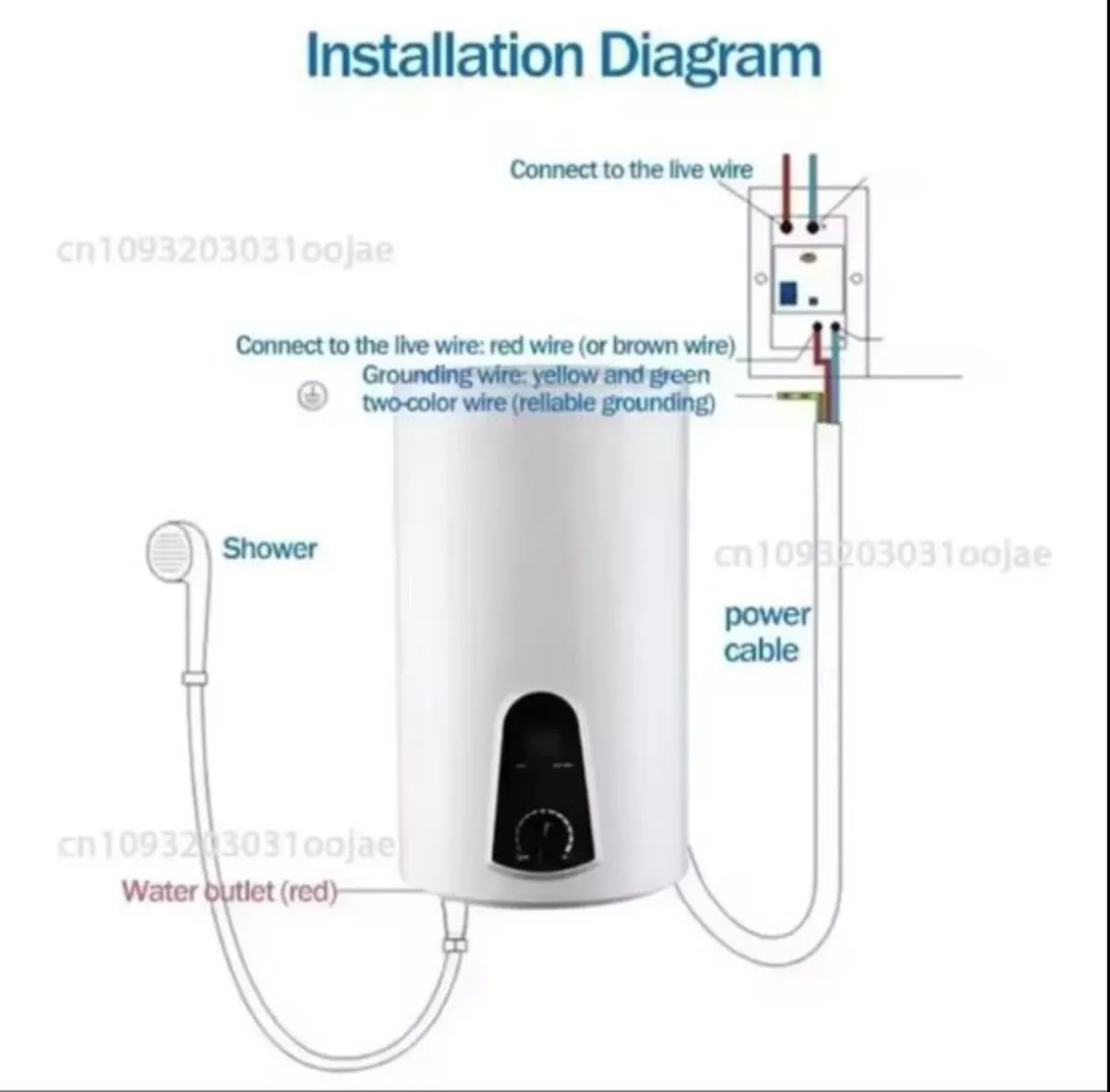 40L Electric Hot Water Heater Boiler Cylinder - Image 3