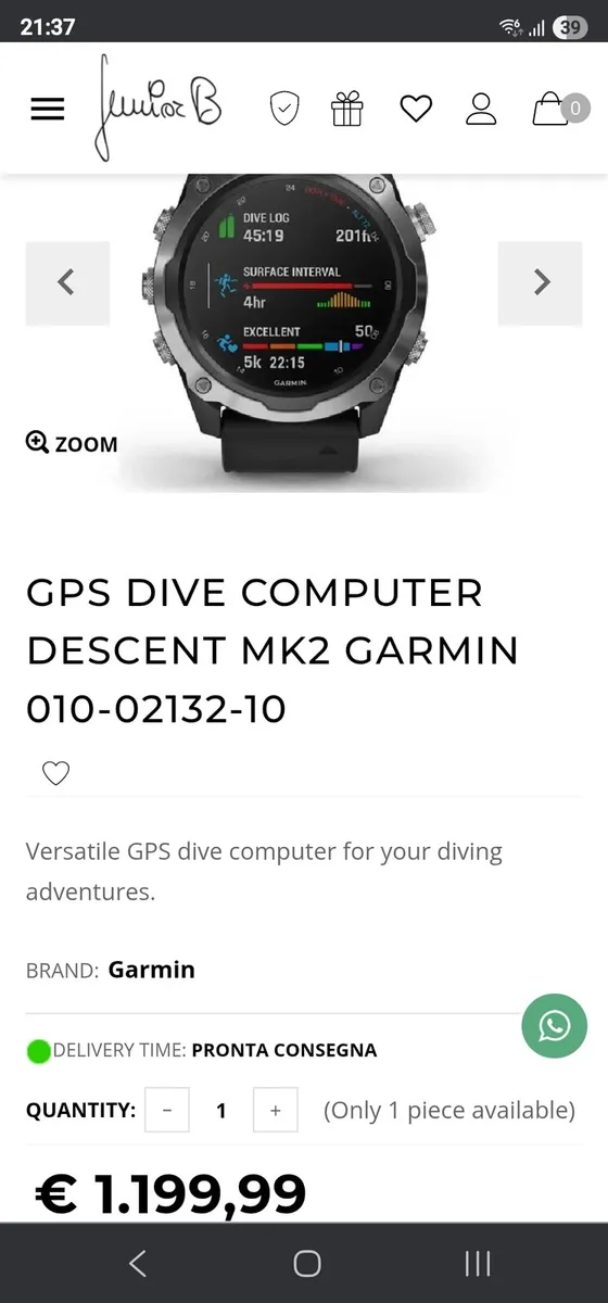 Garmin Descent Mk2 GPS Smartwatch - Image 3