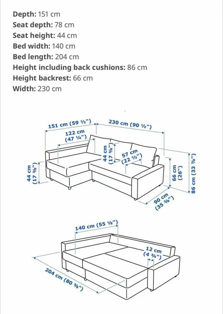 Sofa Bed with storage - Image 2