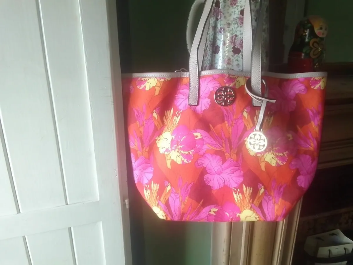 KENZO TAKADA LEATHER & CANVAS LGE TOTE BAG NEW - Image 4