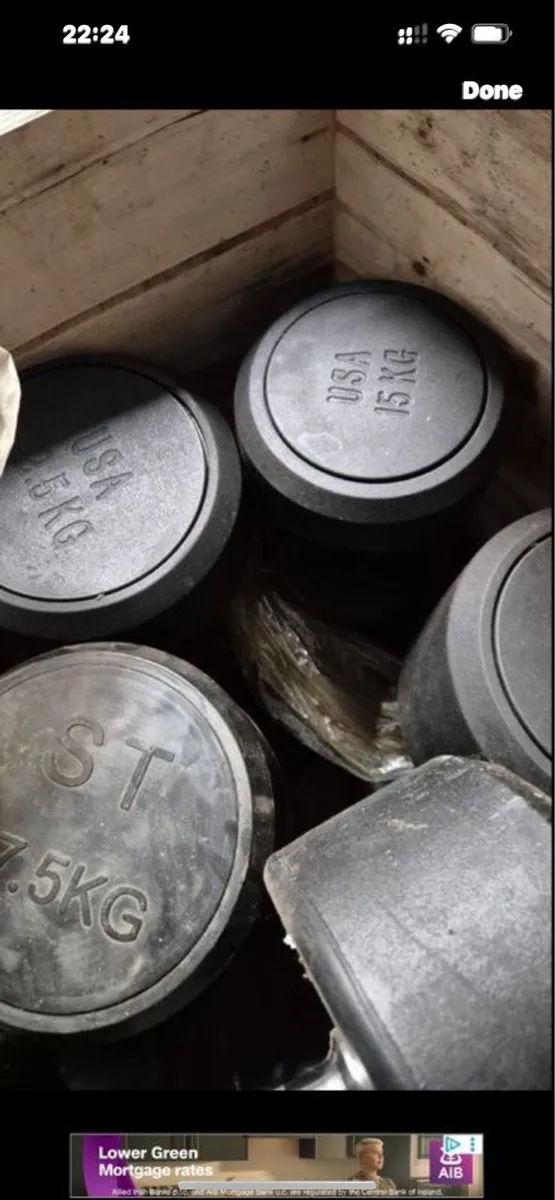 NEW UNUSED DUMBBELLS - Image 1