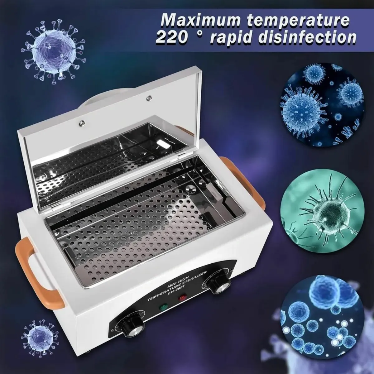 Heat Sterilizer with Timer Manicure Pedicure SPA - Image 2