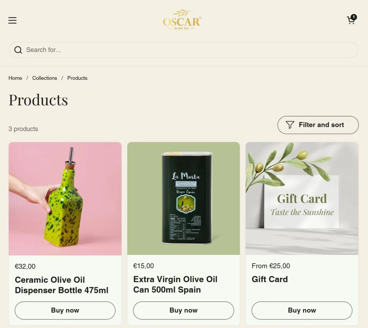 Olive Oil Online Store Business For Sale - Image 1