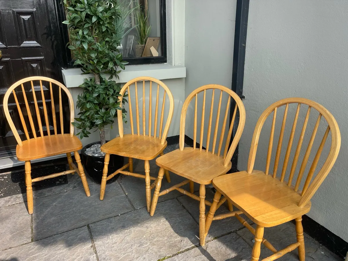 4 x Gorgeous Sturdy Kitchen Dining Chairs -Deliver - Image 1
