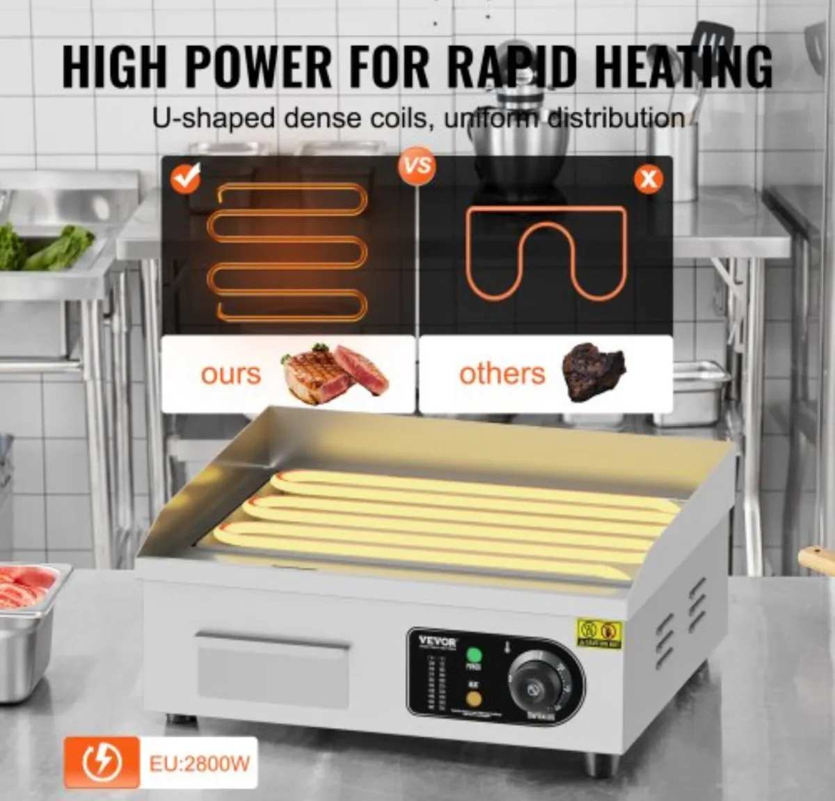 New 45cm Commercial Electric Griddle - Image 4