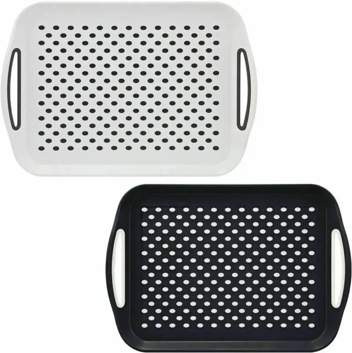 Tray Anti-Slip Plastic Set for Food & Drinks - Image 1