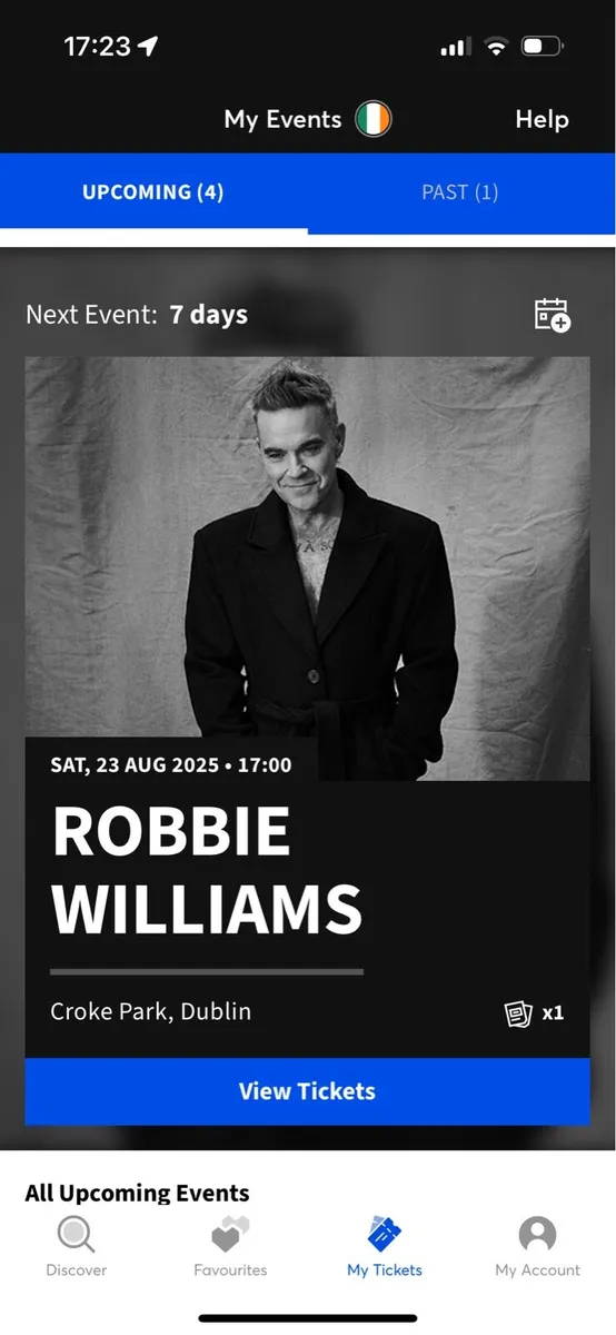 Robbie Williams Croke Park Saturday 23rd August