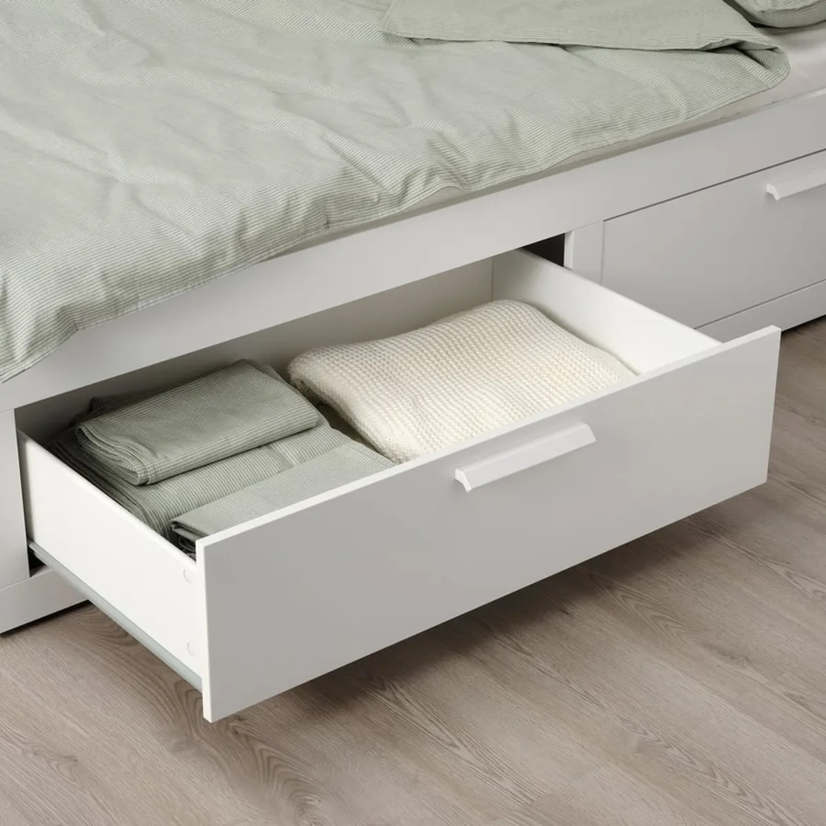 Sofa/ Single & Double bed – IKEA Brimnes (White) - Image 3