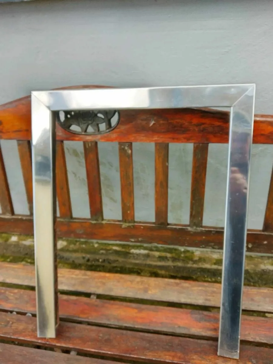 Vintage 16" chrome finish fire trim