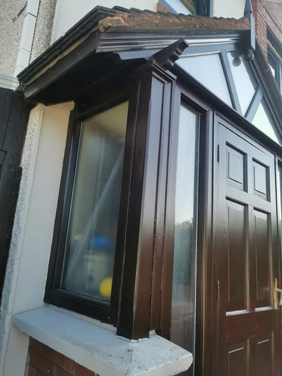 Free Front Porch: Double Glazed Windows. Teak Door - Image 2
