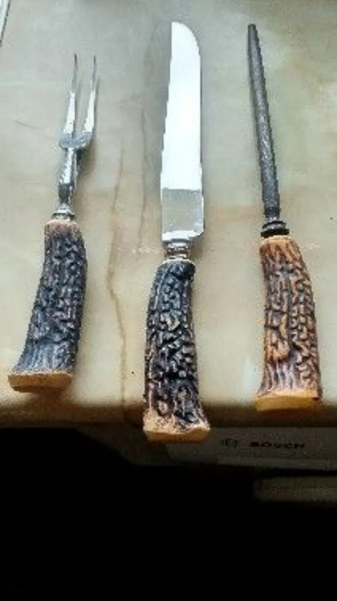 Vintage Carving Set - Image 1