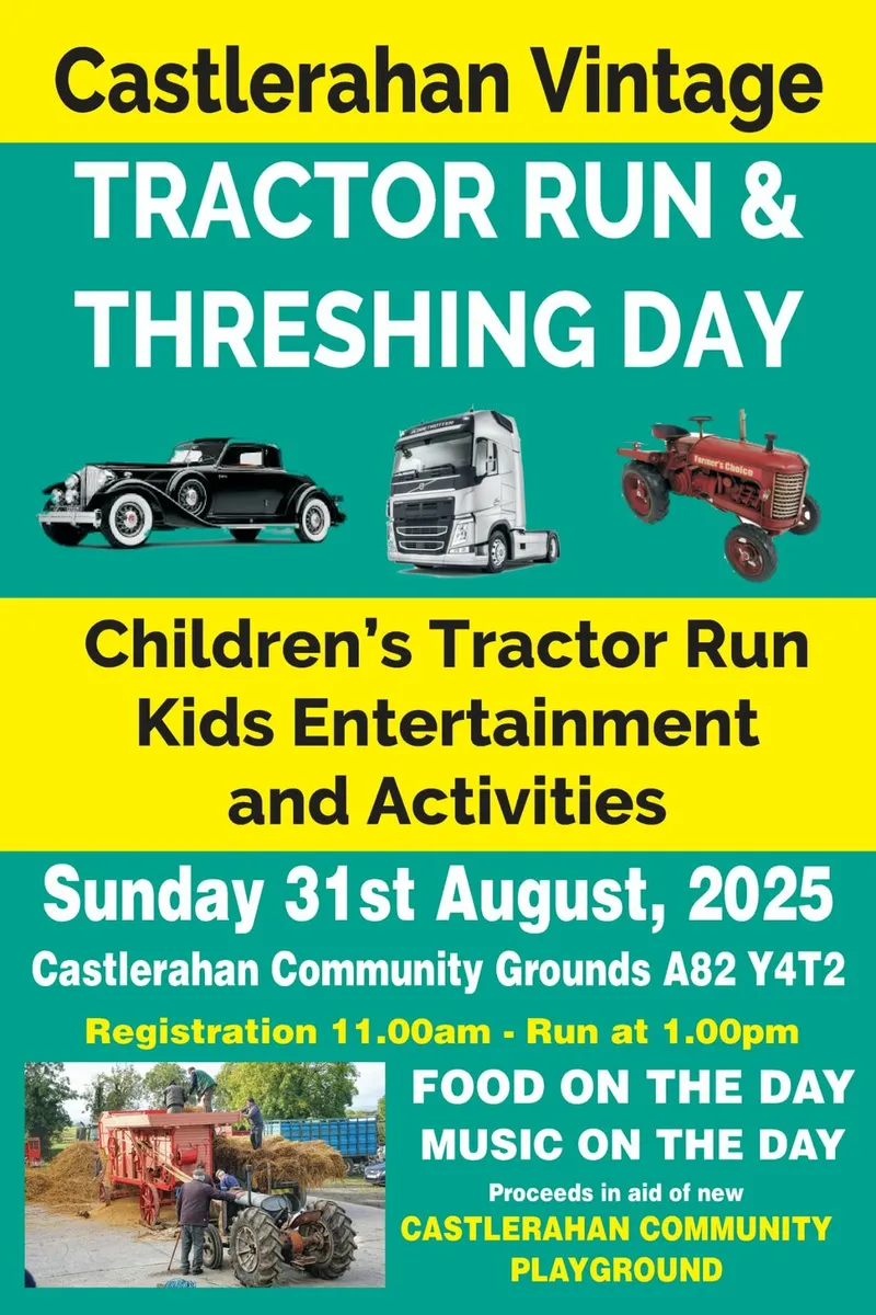 Castlerahan vintage tractor run & threshing day