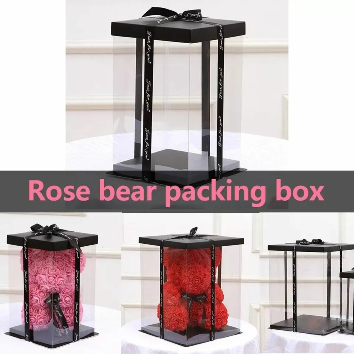 Rose bear 25 cm free packaging - Image 4