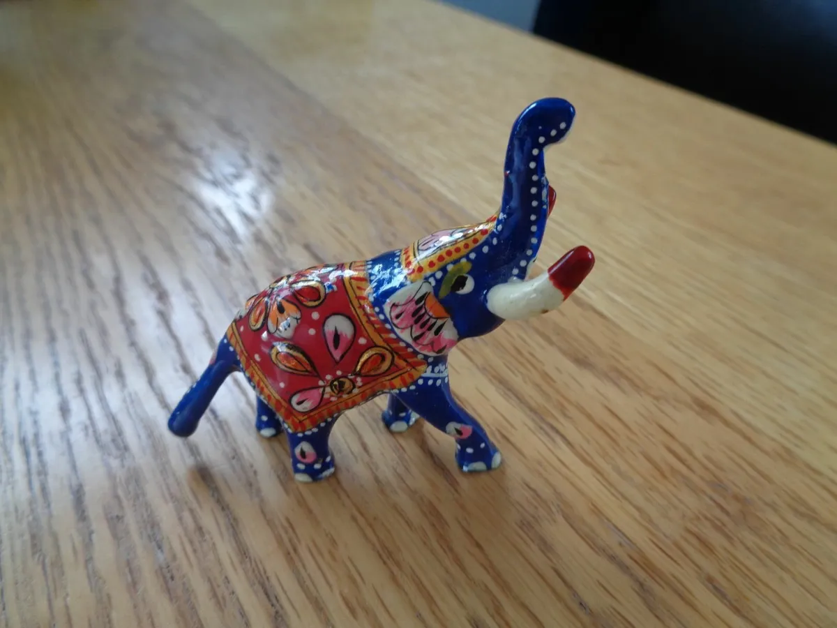 Hand Painted Elephant for Sale - Image 1