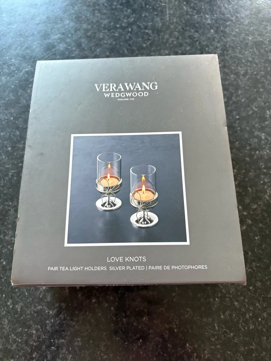 Vera Wang Love Knots Tea Light Holder Set of Two - Image 1