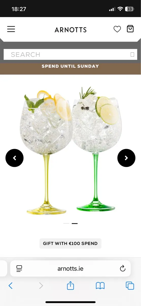 Galway Crystal Gin & Tonic Glasses - Image 1