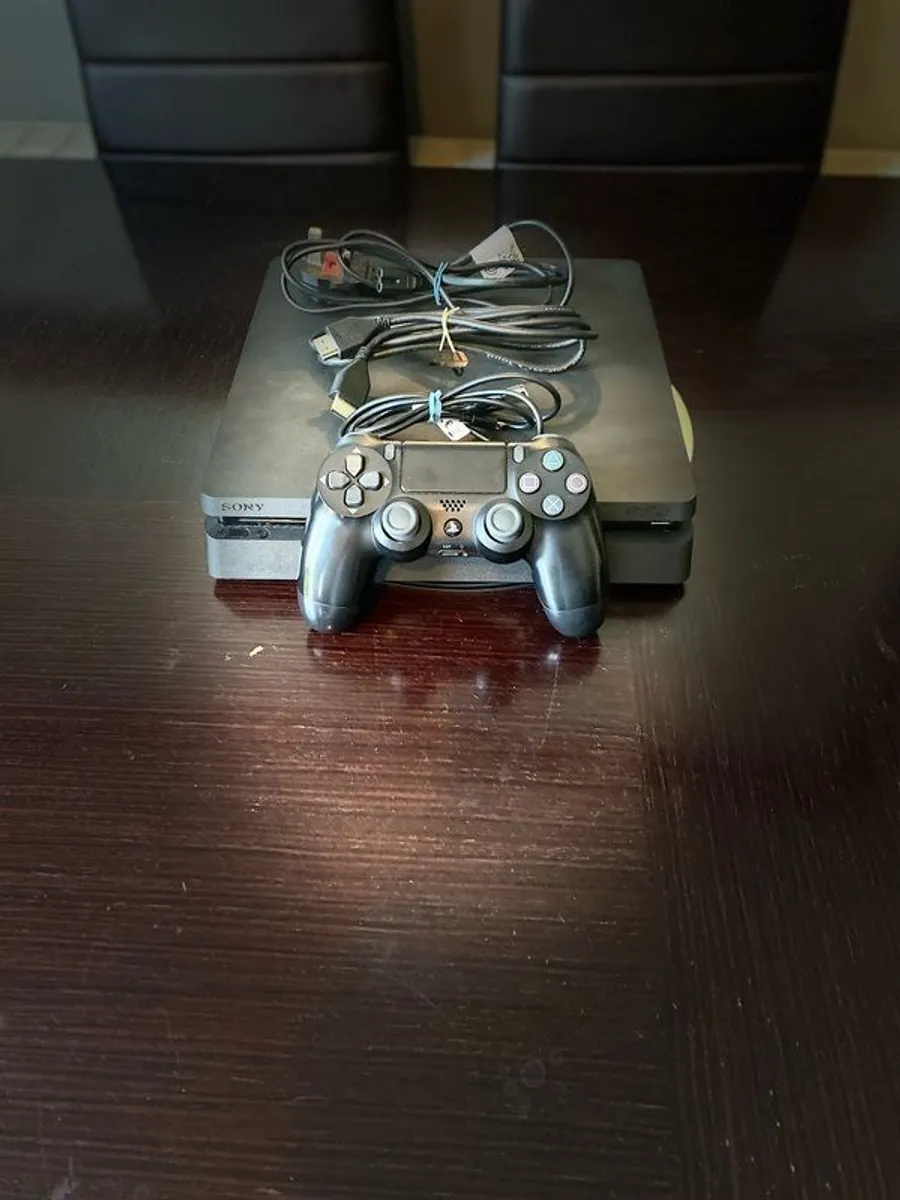 PS4 with DualShock4 controller and headset. - Image 4