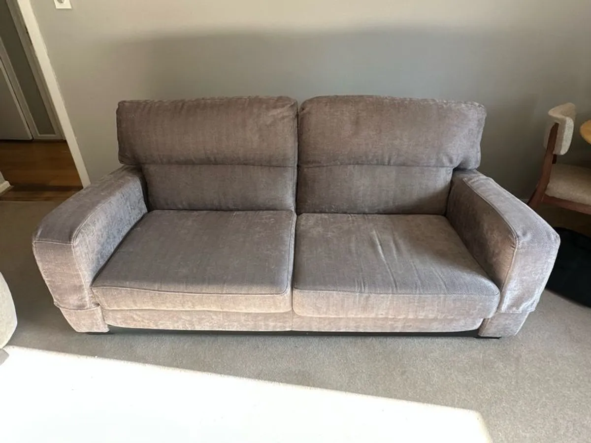 Grey 3 seater sofa - Image 1