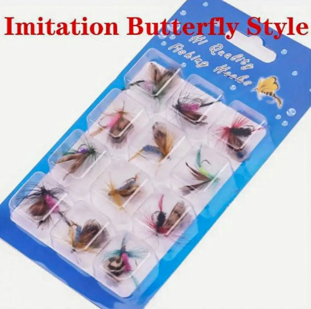 PACKET OF 12 FISHING FLIES (BRAND NEW). - Image 1
